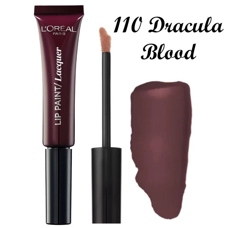 Лаковая помада L'Oréal Lip Paint Lacquer - оттенок 110 Dracula Blood