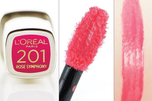 Лаковая/ глянцевая помада L'Oreal Paris L'Extraordinaire в оттенке 201 Rose Symphony 6ml
