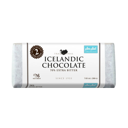 Traditional 70% Extra Bitter Sea Salt 200g — Традиционный исландский тёмный шоколад 70% с морской солью